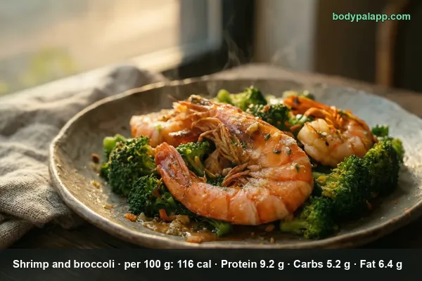 Shrimp And Broccoli calories