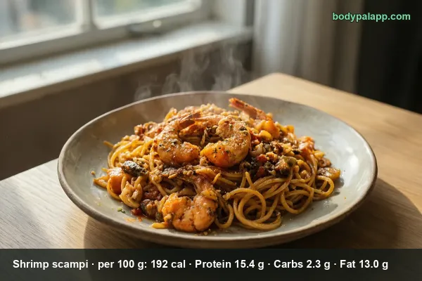 Shrimp Scampi With Pasta calories