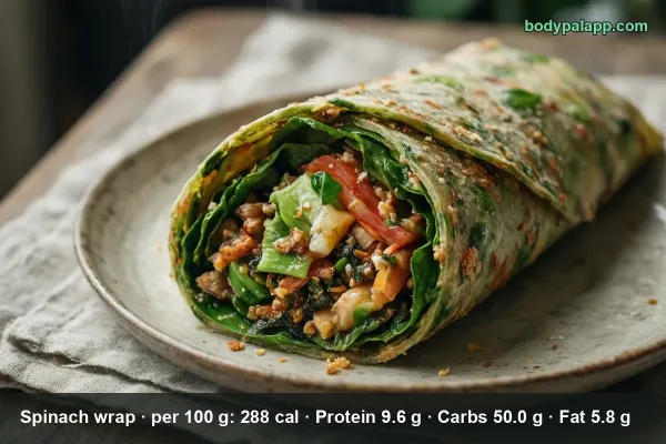Spinach Wrap calories