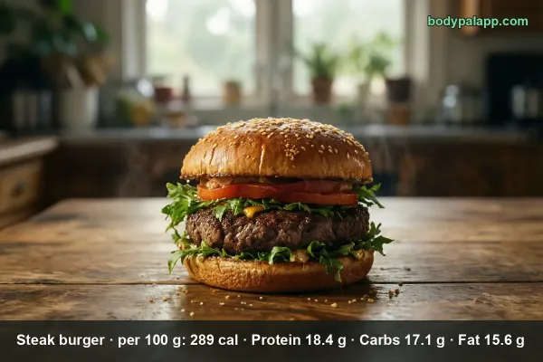 Steak Burger calories