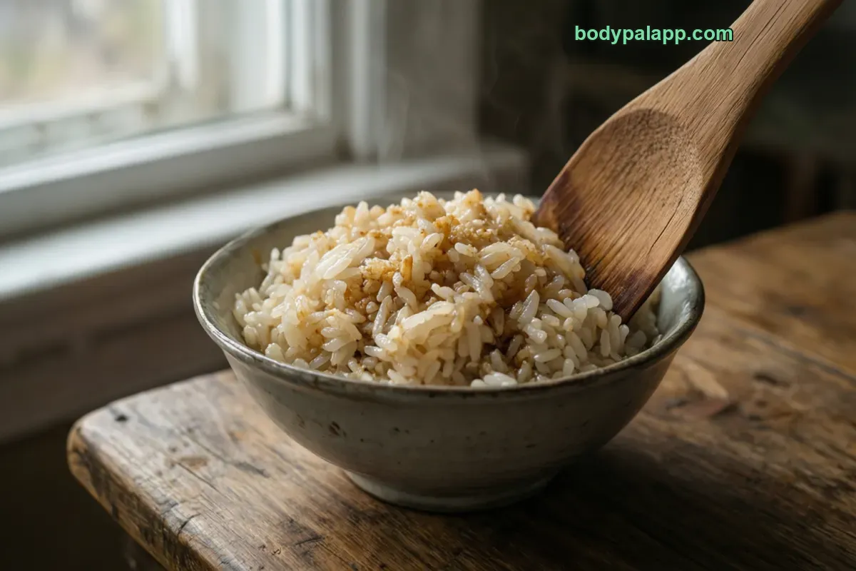 Sushi rice, short-grain white, cooked