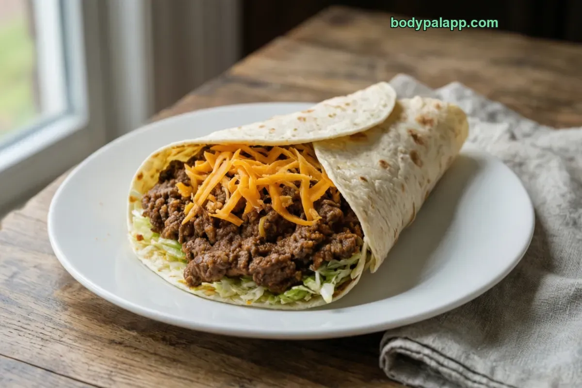 Taco bell soft taco, fast food, beef