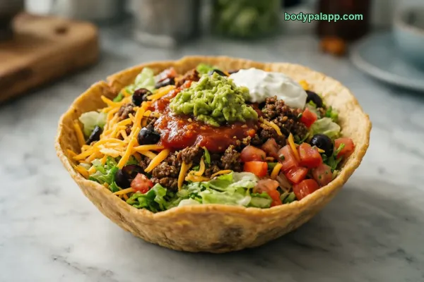 Taco Salad From Mexican Restaurant calories
