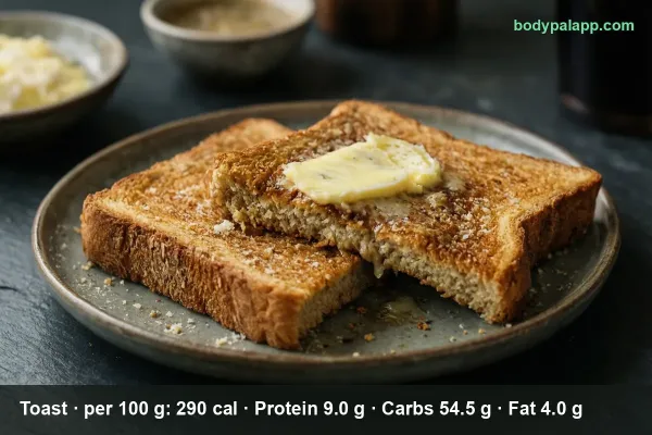 Toast calories