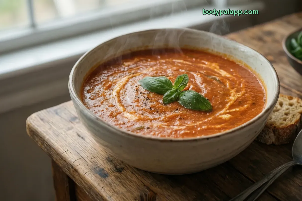 Panera tomato soup, packaged, per label