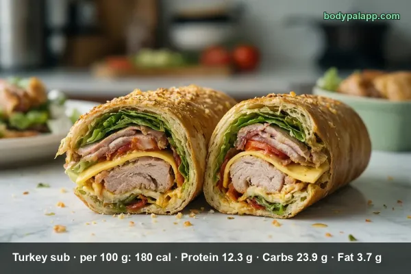 Turkey Sub calories