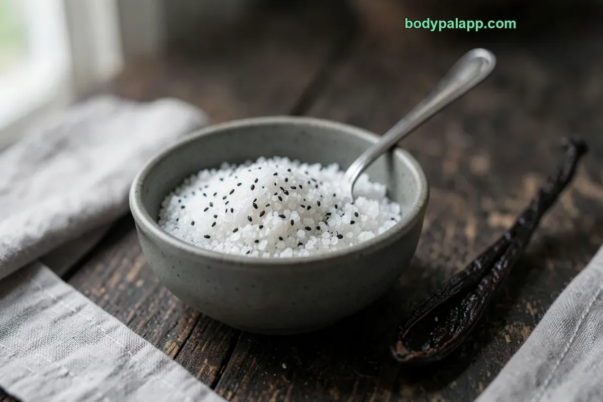 Vanilla sugar, vanilla-flavored granulated sugar