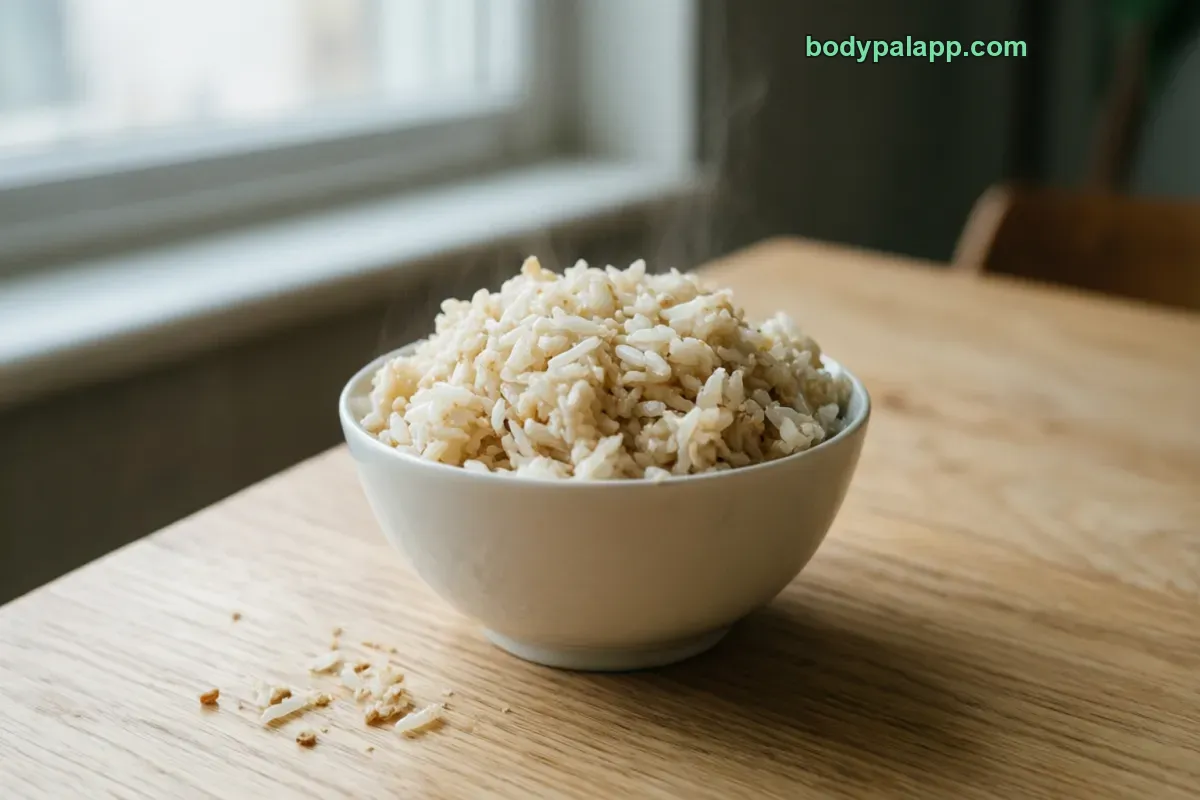 White rice, cooked, enriched