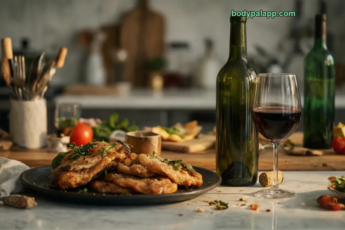 Wine bottle, red table wine