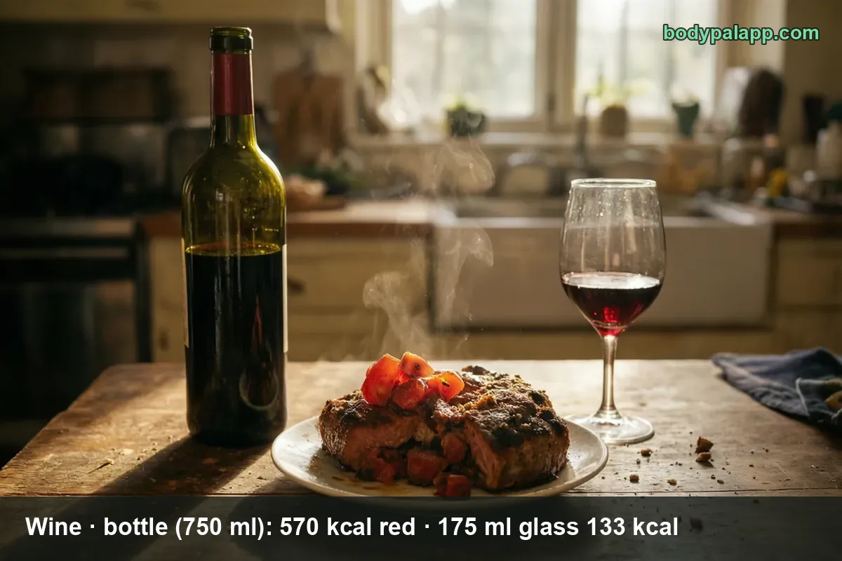 Wine - 133 kcal a 175 ml glass